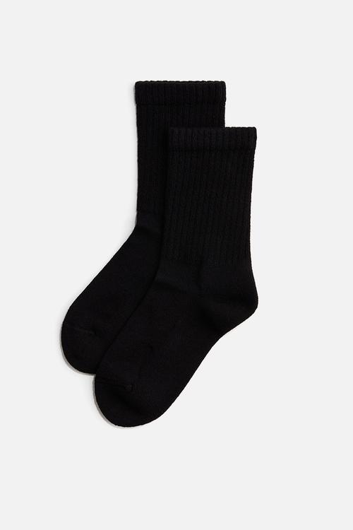 5-pack ribbed socks - black