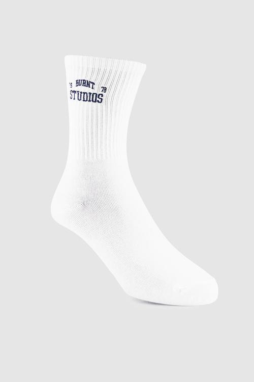 1978 Crew Socks - White & Navy