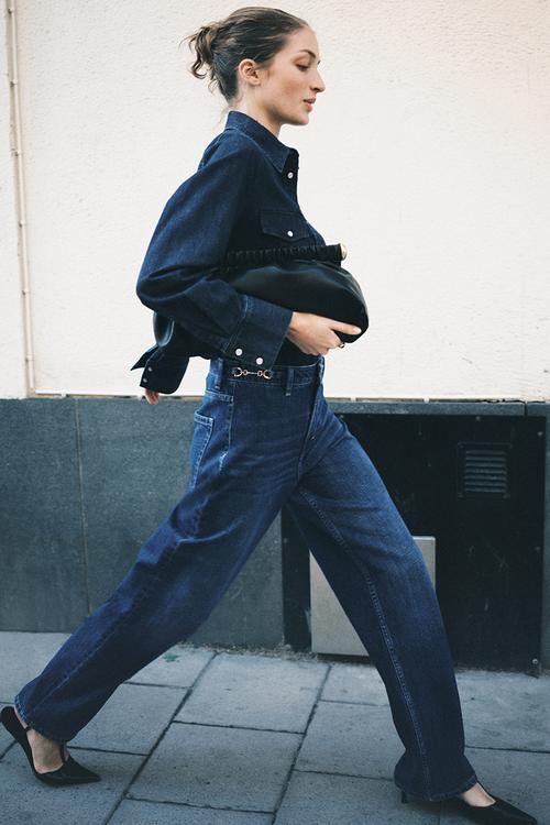 Straight high jeans - denim blue