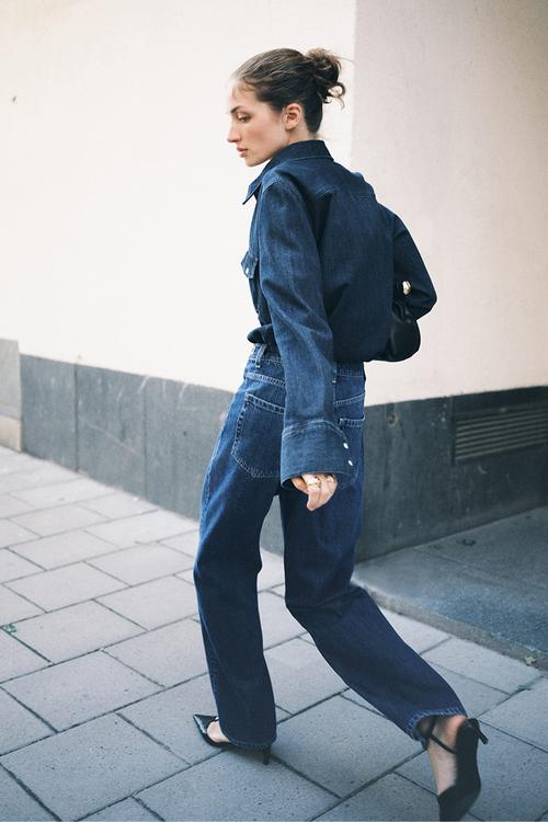 Straight high jeans - denim blue
