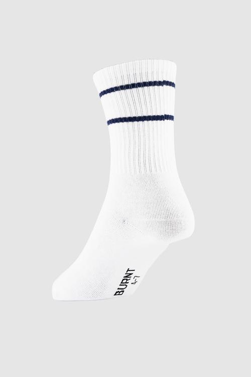 Track Crew Sock - White & Navy