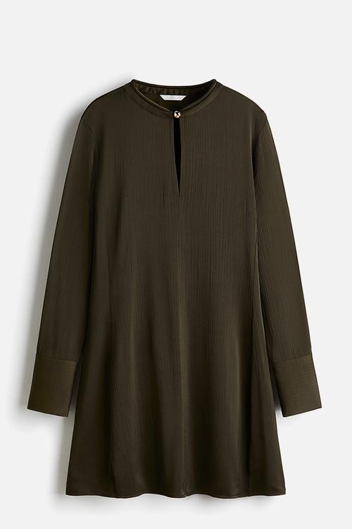 Tunic dress - dark khaki green