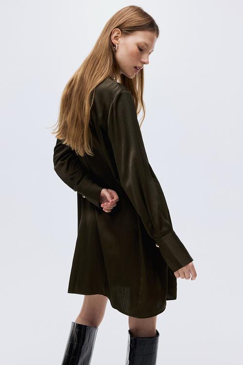Tunic dress - dark khaki green