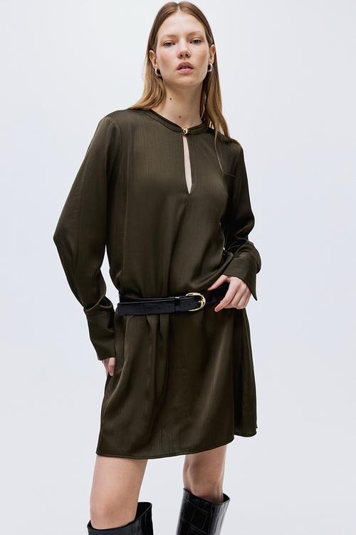 Tunic dress - dark khaki green