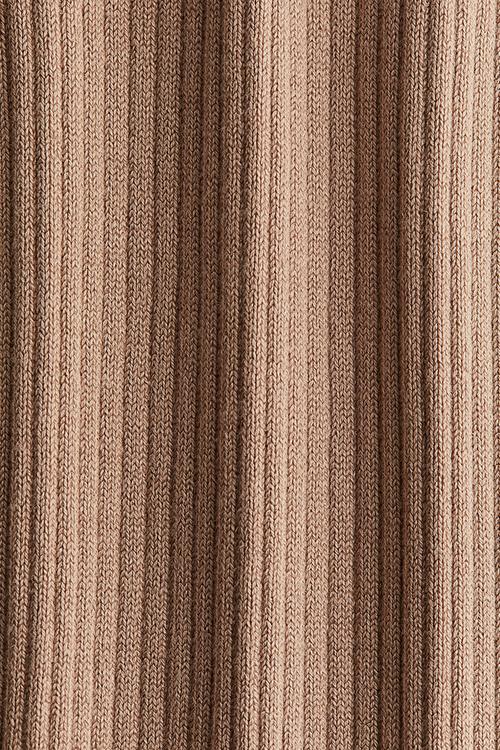 Flared rib-knit trousers - beige