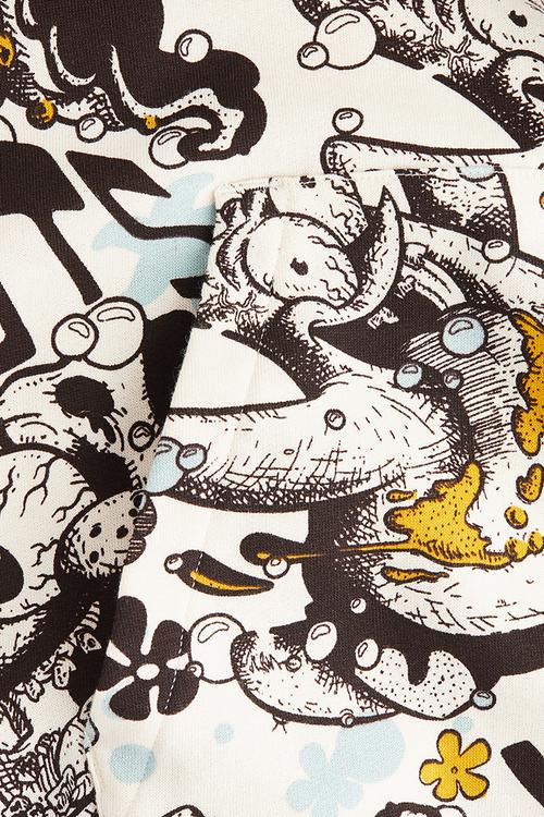 Printed hoodie - white/spongebob