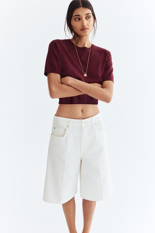 Fine-knit top - burgundy