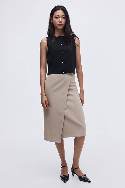 Wrap skirt - beige