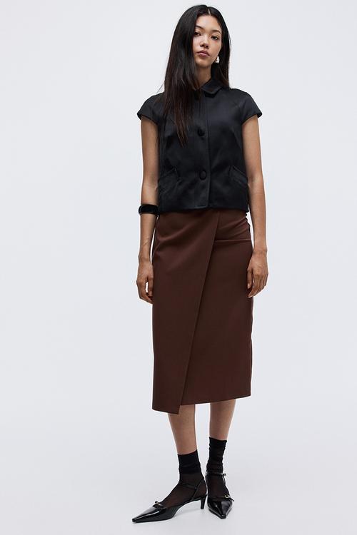 Wrap skirt - brown