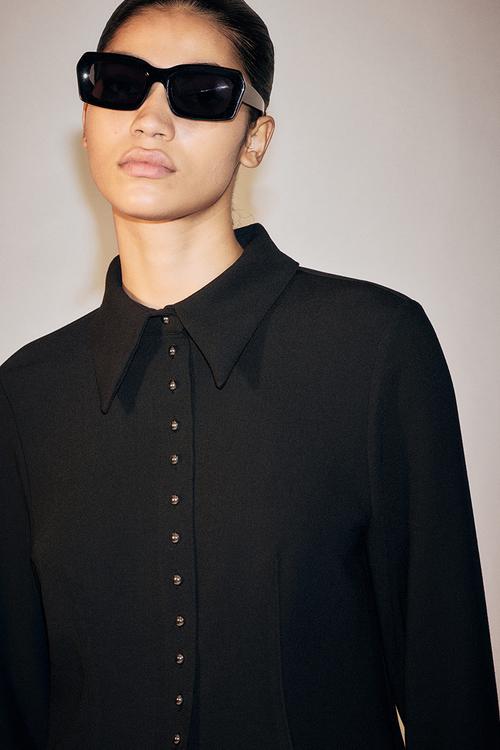 Waisted shirt - black
