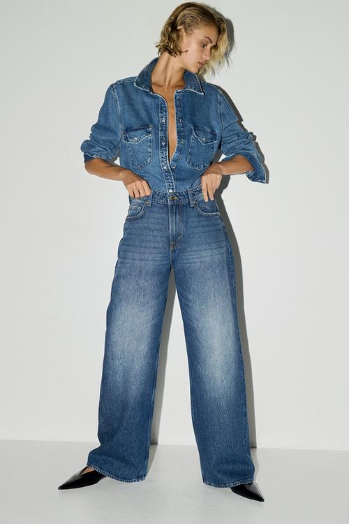 Wide regular jeans - denim blue