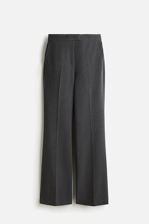Bootcut trousers - dark grey marl