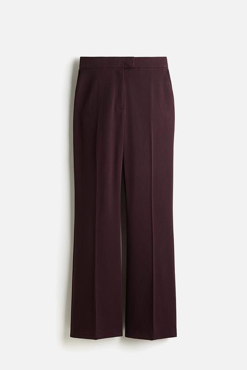 Bootcut trousers - burgundy