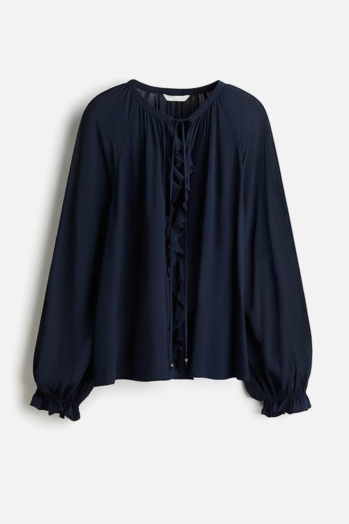 Chiffon blouse - navy blue