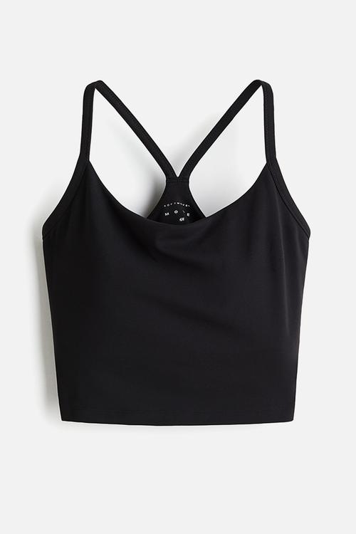 Medium support sports bra with softmove™ - black