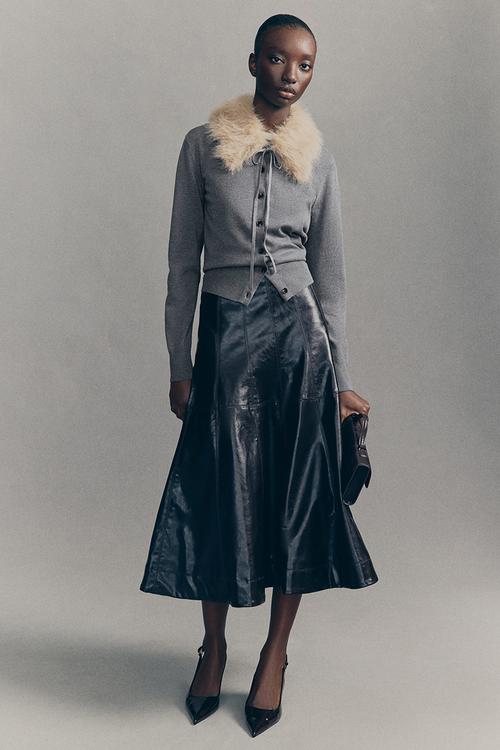 Collared cardigan - dark grey