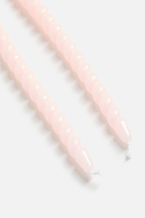 Twisted 20cm dinner candle set of 10 - Pink