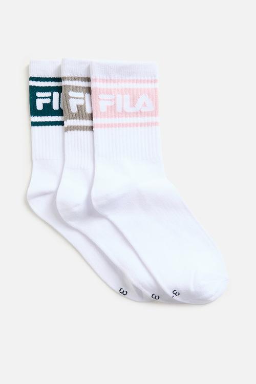 Zoe three quarter sock 3pk - white/nacreous clouds/mediterranea