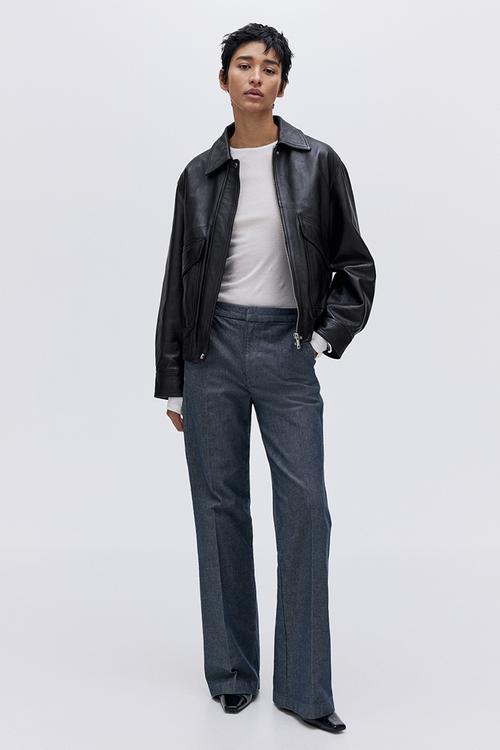 Flared high jeans - dark denim blue