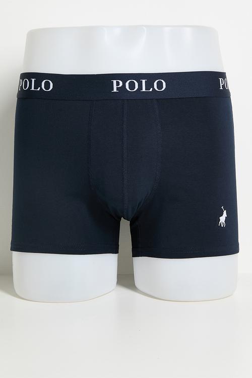 Basic Print Knit Boxer 3 Pack - Navy