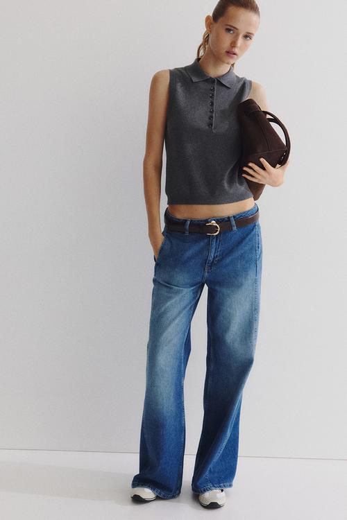 Wide regular jeans - denim blue
