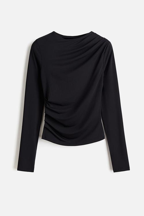 Draped top - black