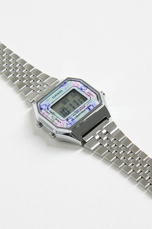 Retro Silver Floral Digital - Silver