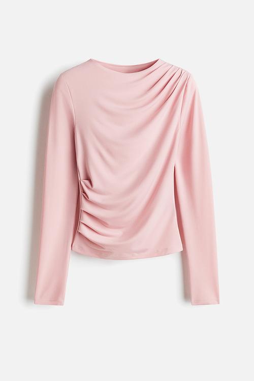 Draped top - light pink