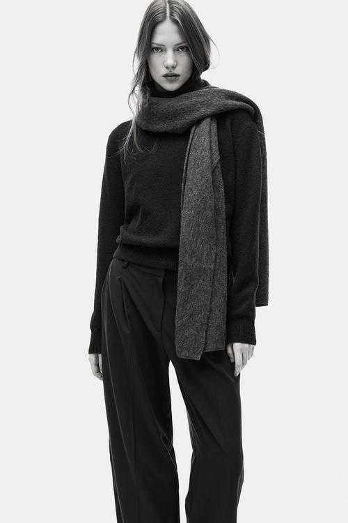 Wide tailored trousers - dark brown