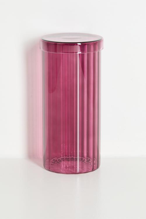 Regal Glass Store Jar & Lid Large - Aubergine