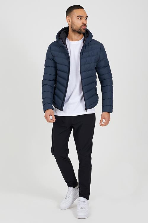 Pp Padded Hooded Jacket - Navy