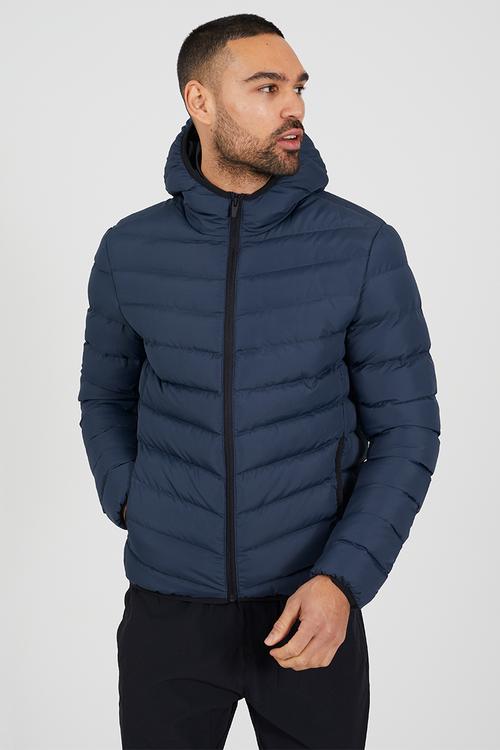Pp Padded Hooded Jacket - Navy