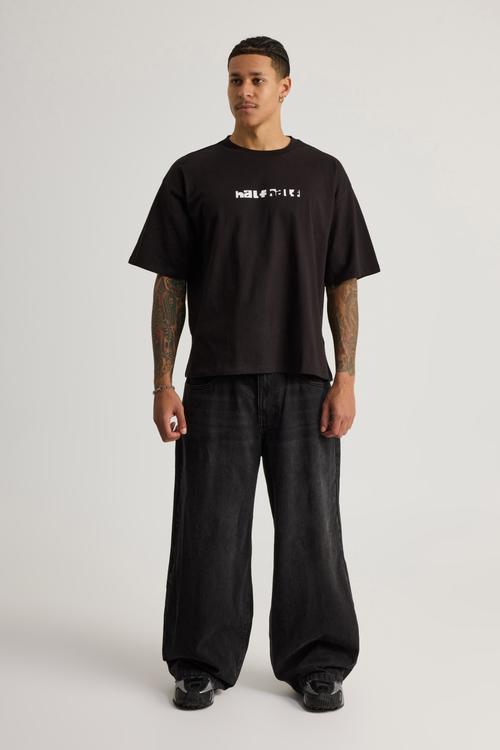 Half Half Box Fit Graphic T-Shirt - Hh Black/Fragment Bricks