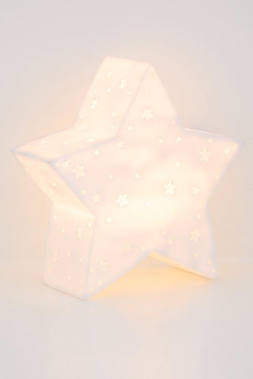 Star LED night light - white