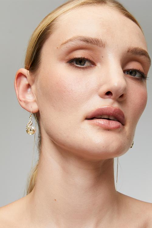 Davina Pearl Tassle Earring - Gold