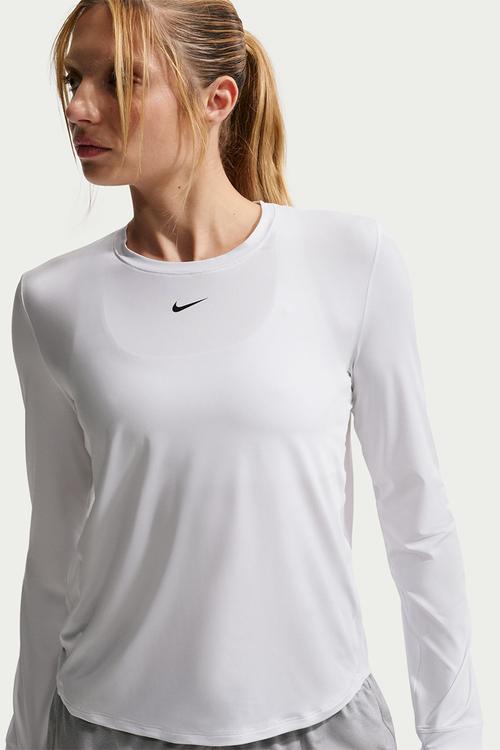 W Nk One Classic Df Ls Top - White/Black