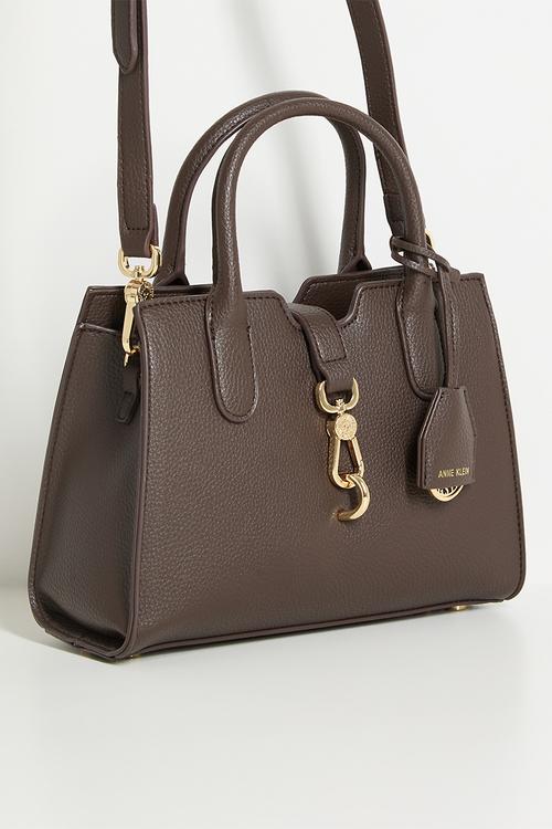 Cambodia Small Satchel W/ Detachable Strap Bag - Espresso