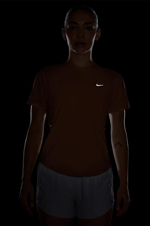 W Nk Swift Df Ss Top - Orange Pulse/Reflective Silv