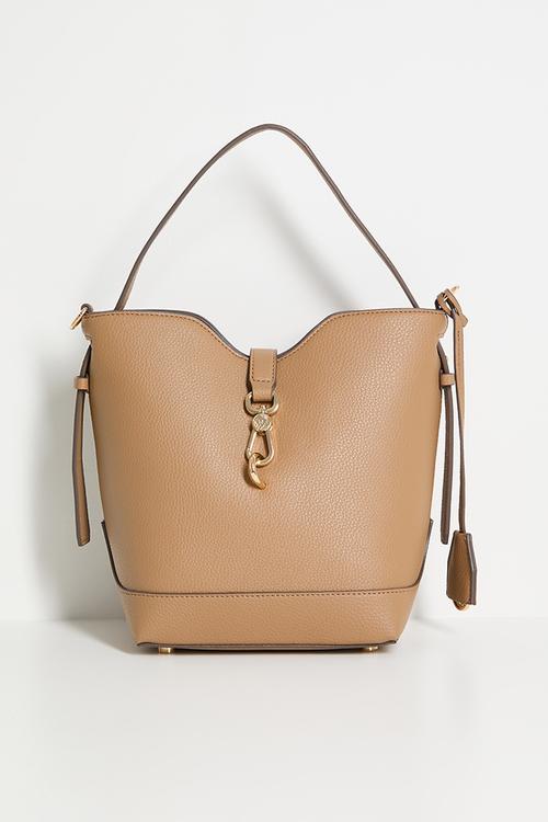 Cambodia Bucket W/ Detachable Strap Bag-Mocha