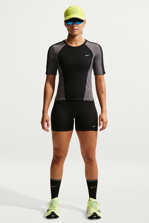W Nk Tempo Df Hr Tgt Shrt - Black/Reflective Silv