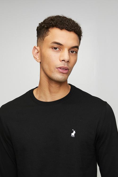 Paul Essential Badge Long sleeve Tee - Black