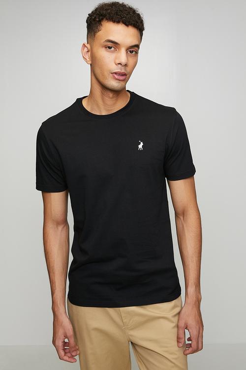 Jensen Rubber Badge Short sleeve Tee - Black
