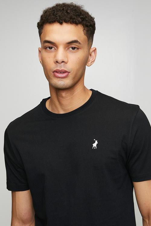 Jensen Rubber Badge Short sleeve Tee - Black