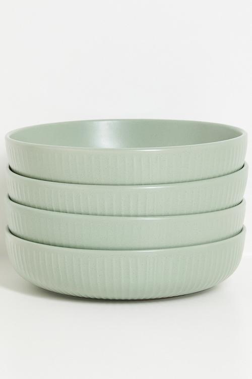 Embossed pasta bowl - Green