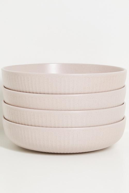 Embossed pasta bowl - Pink