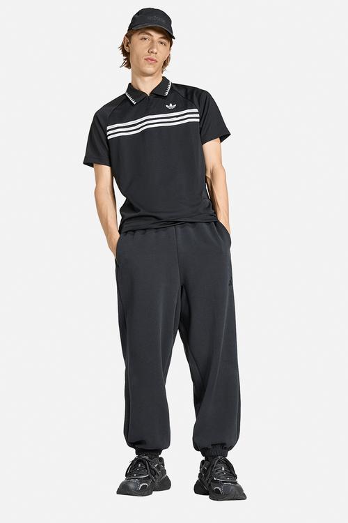 Chest Stripes Slim Polo - Black