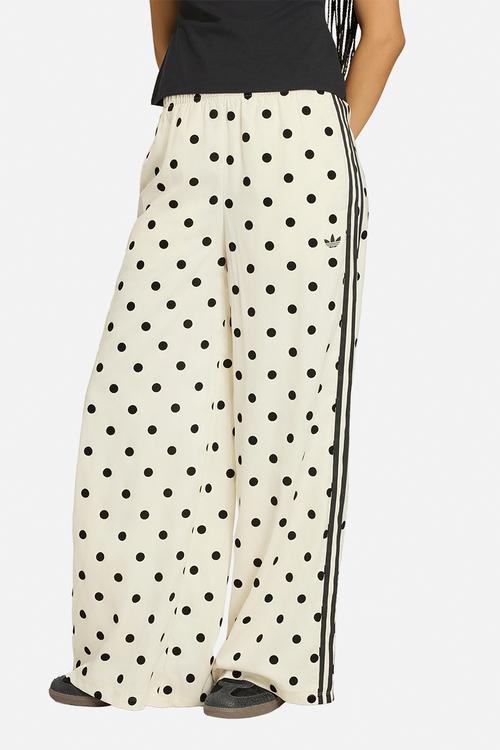 Satin Polka Dots Wide Leg Pant - Off White
