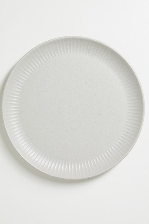 Embossed dinner plate - Grey