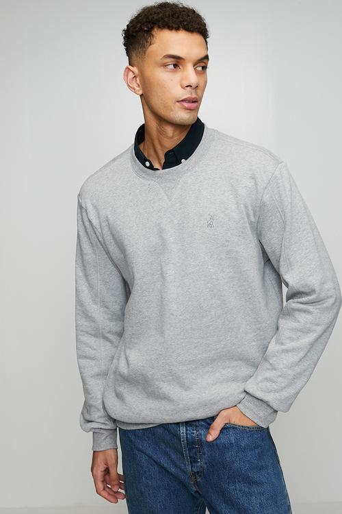 Aakil Essential Fleece Sweater - Grey Melange