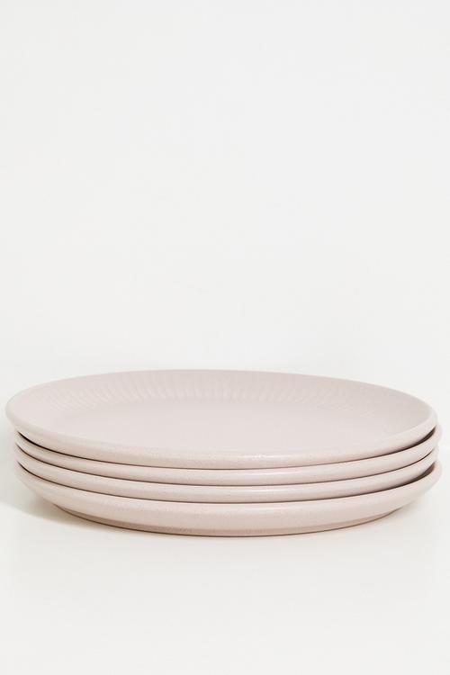 Embossed dinner plate - Pink